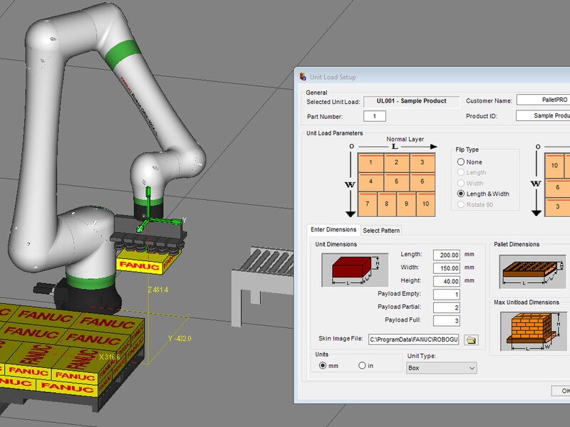 FANUC robots en software specifiek voor palletiseren