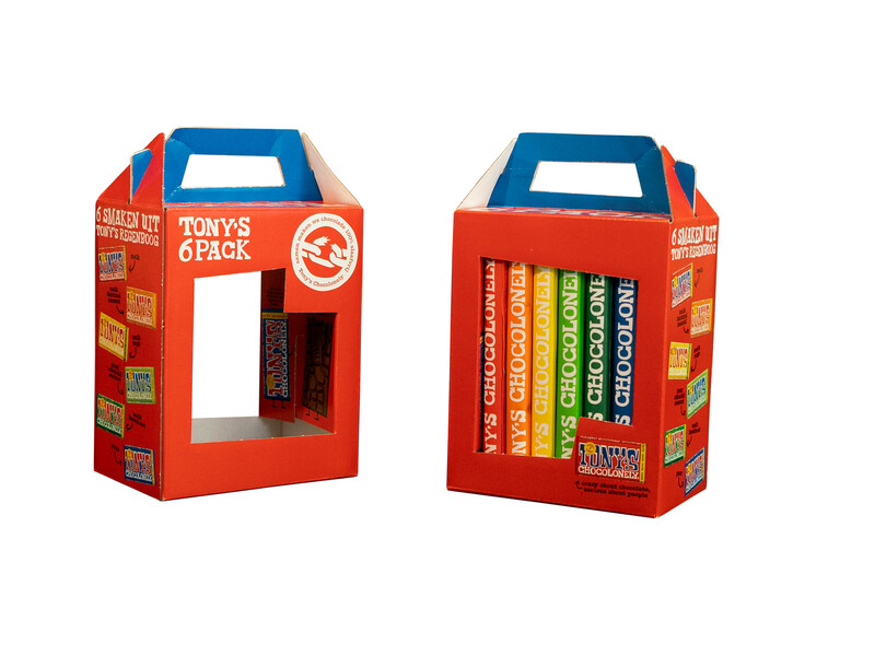 DS Smith & Tony's Chocolonely brengen 100% recyclebare sixpack op de markt