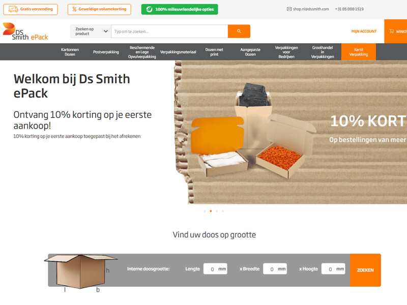 DS Smith lanceert succesvolle ePack webshop voor het MKB ook in Nederland