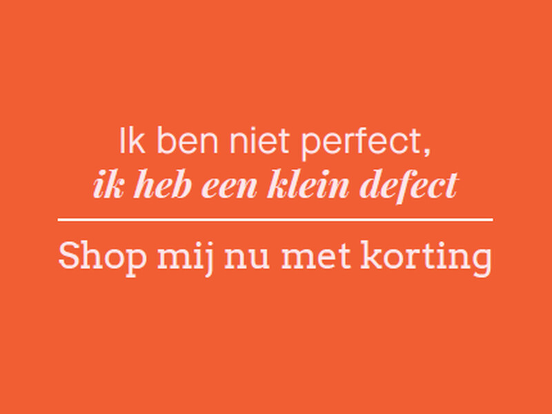 'Ik ben niet perfect, ik heb een klein defect'