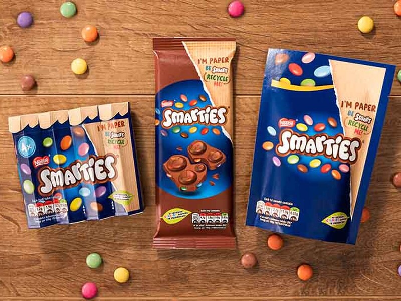 Smarties schakelt over op recyclebare papieren verpakkingen